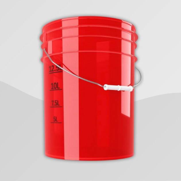 Chemicalworkz Detailing Bucket Wash Bucket 19 Liter Rood Transparant