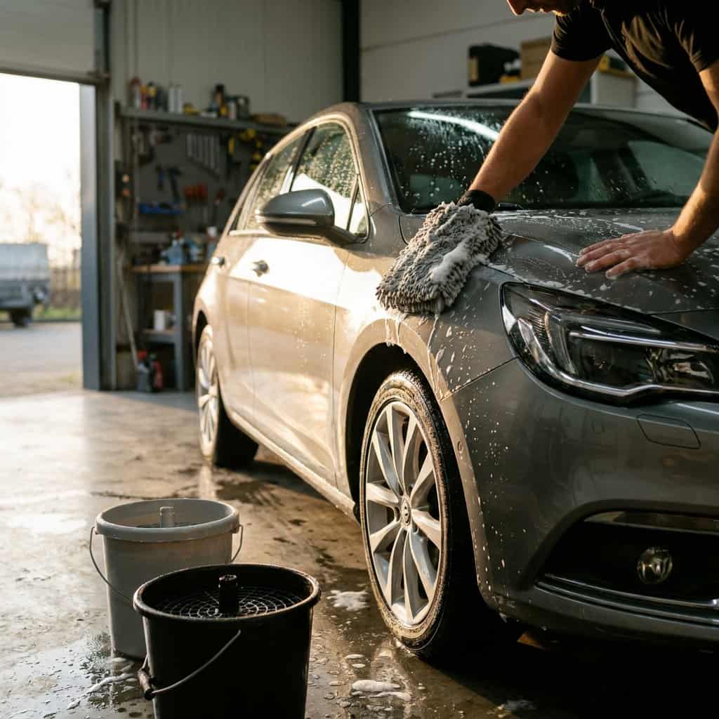 Auto wassen met de hand
